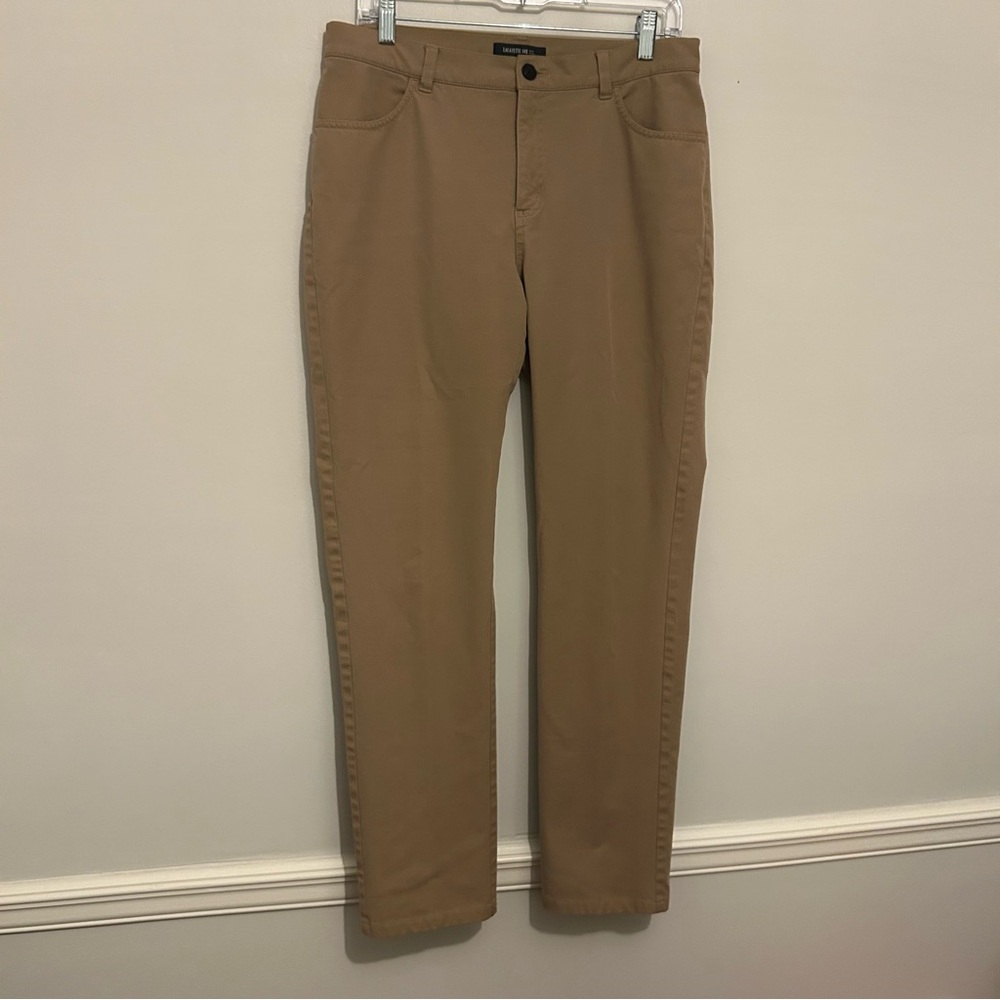 Lafayette 148 Khaki Tan Stretch Pants Sz 10 Med Large